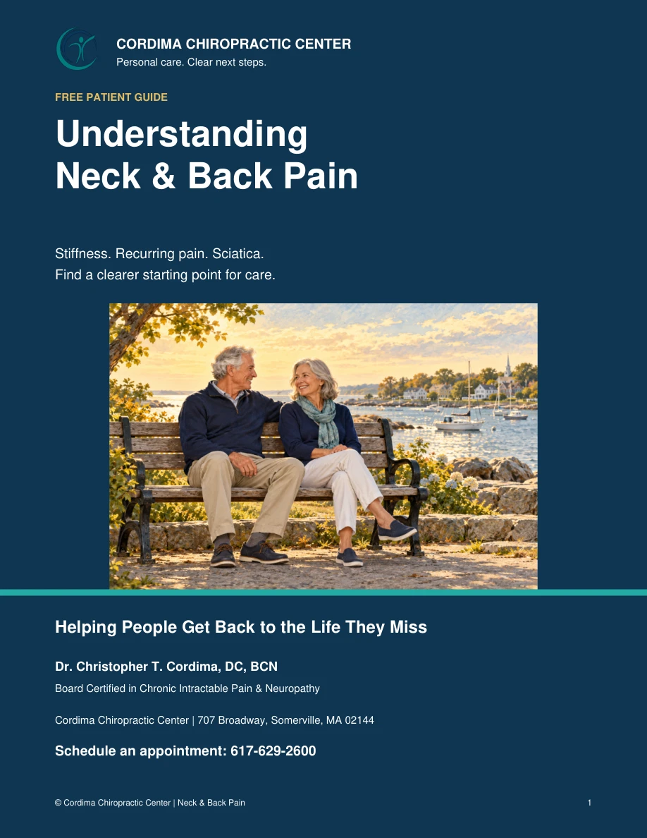 Understanding Neck & Back Pain patient guide by Dr. Christopher Cordima